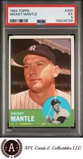 1963 Topps #200 Mickey Mantle PSA 5