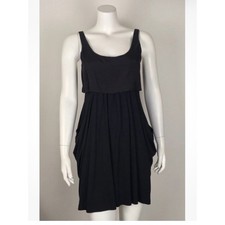 NWOT Theory Black mini Dress w/ pockets lenth 33in from shoulder sz 2