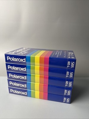 Polaroid Supercolor Plus T-120  Blank VHS Tapes Lot of 5 New Sealed