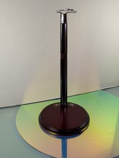 VTG Dark Red Cherry Wood Metal Made in Taiwan Large Doll Stand 11" - 18"