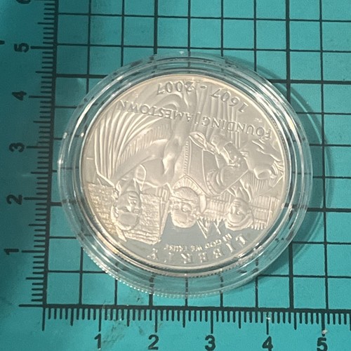 2007 Jamestown Commemorative Proof Silver Dollar with Box & COA - Picture 20 of 24