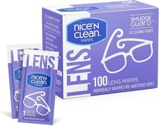 Nice n Clean SmudgeGuard Lens Cleaning Wipes, 100 Pre-Moistened Wipes