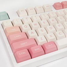 PBT keycaps XDA Cute Pink Dye Sublimation Universal Mechanical Keyboard keyca...