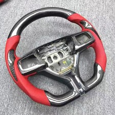 Customized Real Carbon Fiber Red Steering Wheel for Maserati Ghibli Quattroporte