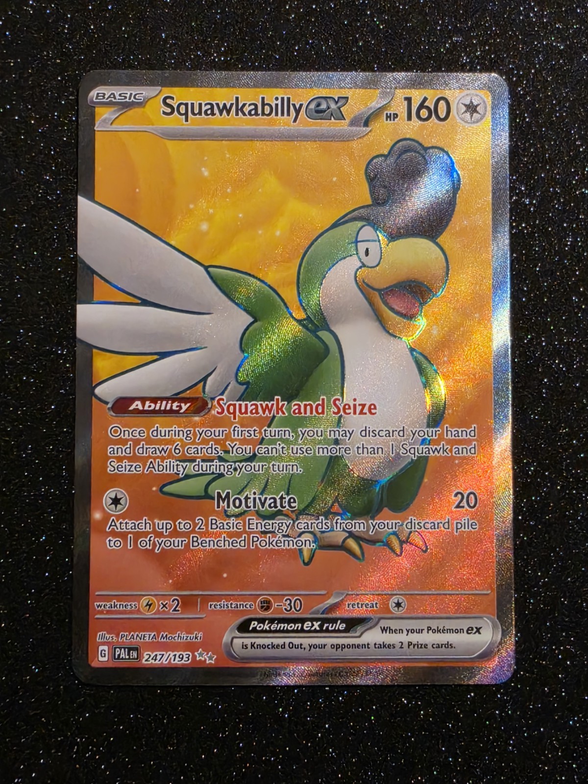 Squawkabilly EX - 247/193 - Paldea Evolved - Near Mint
