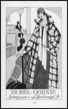 1924 Isobel Ogilvie Illustration New York City Flapper Girls Art Deco Print Ad