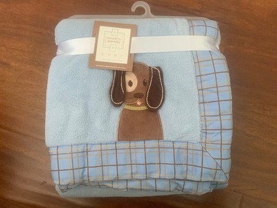 Kenneth Brown Designs baby quilt Handsome Puppy Fleece Limited Edition 30x40 New