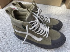 NWT 145 Vans SK8 Waterproof MTE Olive Green Insulated Hi Top Sneakers US Size 4