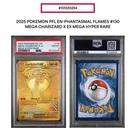 Pokemon 2025 Mega Charizard X ex 130/094 Gold Hyper Rare Phantasmal Flames PSA 8