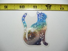 CAT MYSTICAL HOLOGRAPHIC SMALL STICKER CELESTIAL DECAL AMAZING SCRAPBOOKING
