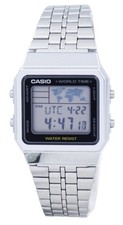 Casio Digital Sveglia Ora Mondiale Timer Cronometro A500WA-1DF Orologio da Uomo