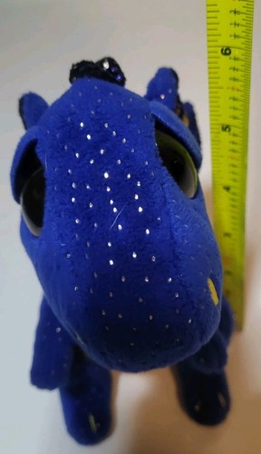 TY Dragon Plush Saffire Beanie Boos Blue 6" Sparkle Eye Stuffed Animal - Picture 8 of 8