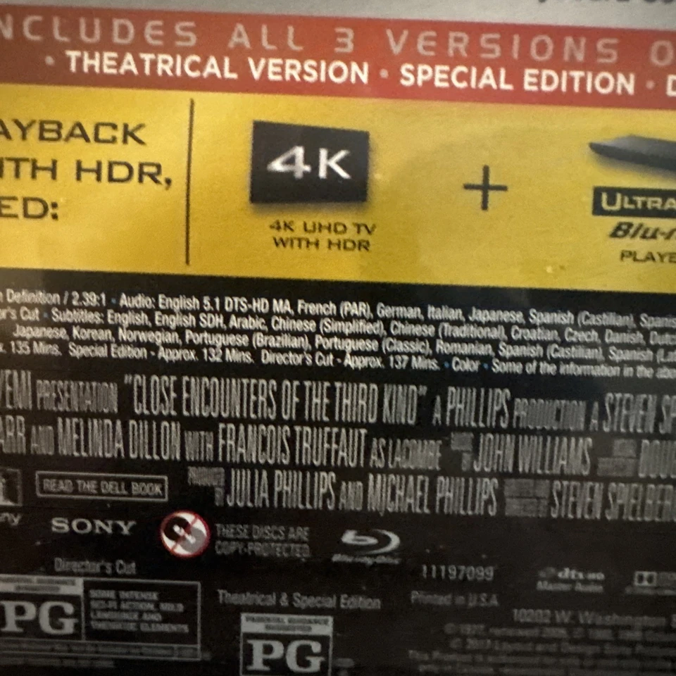 Close Encounters of the Third Kind 4k Ultra HD + Blu-Ray + Digital Limited Ed - Image 4 of 4