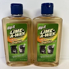 DIP-IT Lime A Way Coffeemaker Descaler & Cleaner 7 oz Liquid Bottle 2 Pack