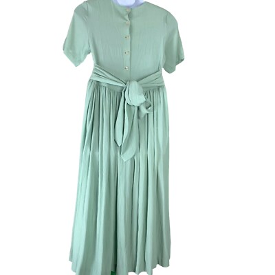 Vintage Dress Sz 10 Silk Sage Green Short Sleeve Shoulder Pads All Week Long | eBay Vintage Dress Sz 10 Silk Sage Green Short Sleeve Shoulder Pads All Week Long | eBay
