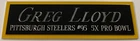 GREG LLOYD STEELERS NAMEPLATE FO AUTOGRAPHED SIGNED FOOTBALL HELMET JERSEY PHOTO