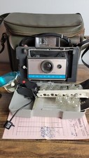 VTG 1960s Polaroid Land Camera 210 with Case, Flash, Bulbs, Original Receipt
