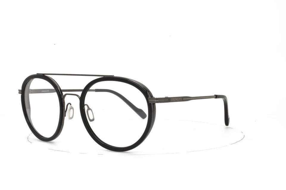 Gafas Serengeti marco redondo negro para gafas de sol 52-21-145 hechas en Italia Foto 2 de 4