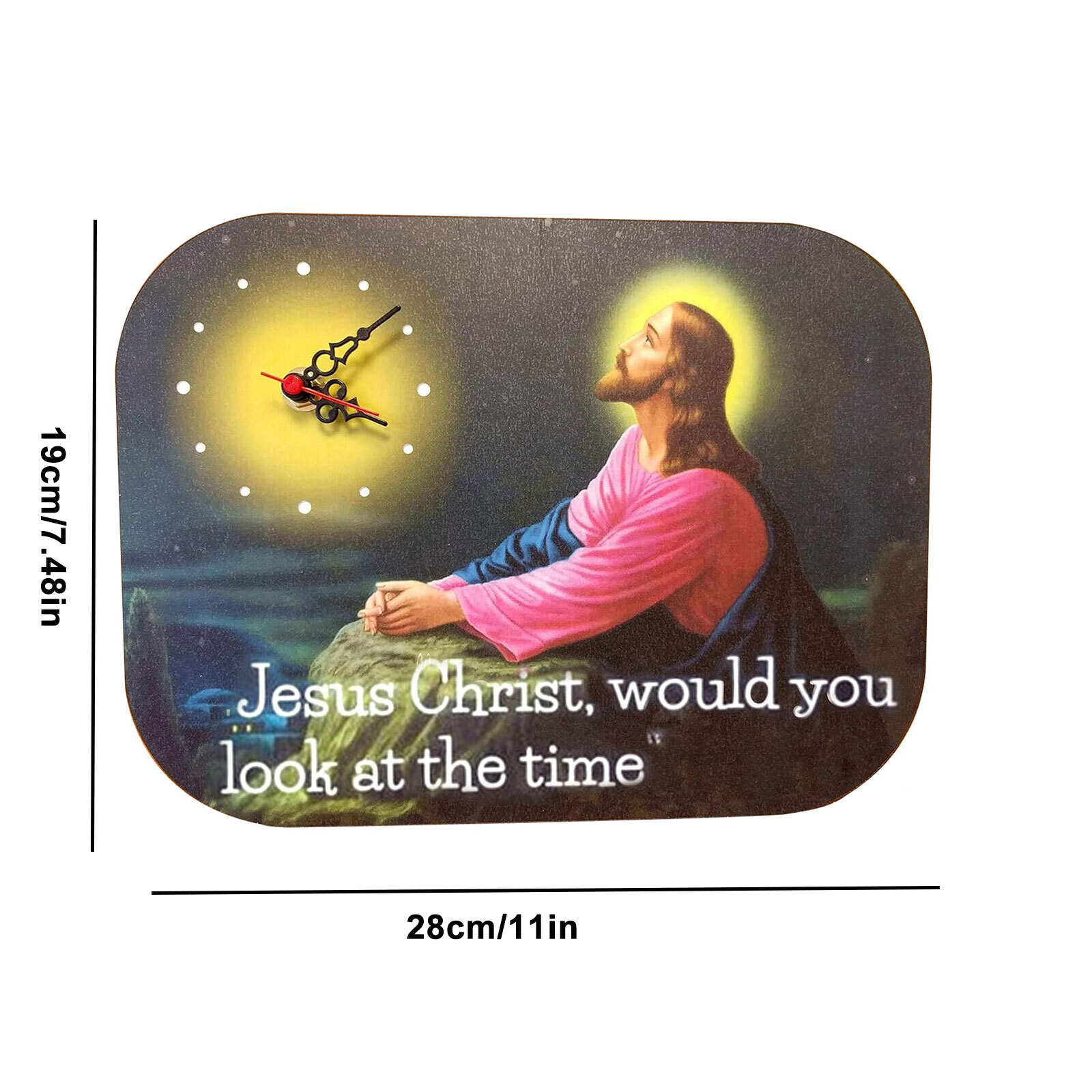 Wooden Jesus Wall Clock Funny Wall Clock Jesus,Novelty Jesus Christ