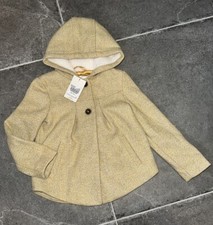 TU Girls Coat Light Grey And Yellow Age 4-5 Years BNWT