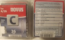 Tacker Klammern  Novus  4/ 26 mm   4 x 1100   für Rapid R606  , Esco 200, J-170