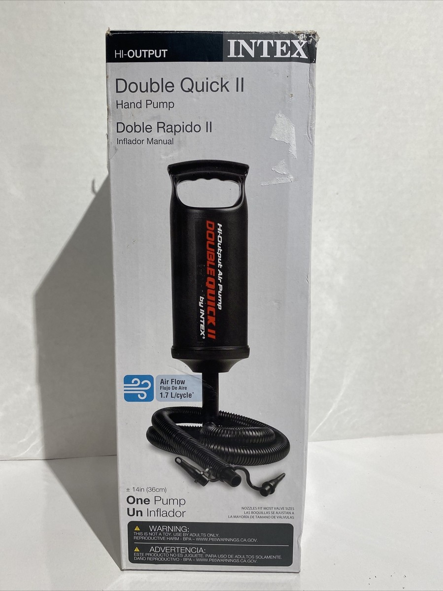 Intex Double Quick Hi Output Hand Air Pump Inflatable 11 1/2