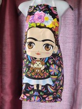 Frida Kahlo Apron One Size Fit All Black Color
