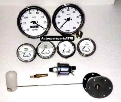 Smiths Elektrisch Temperatur + Öl + Volt+ Kraftstoff+ Speedo140-0MPH+