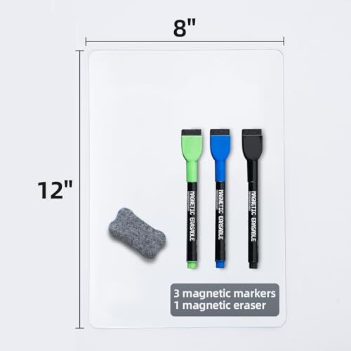12"x8" Small Dry Erase Board Sheet for Fridge, Fridge