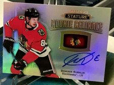 DOMINIK KUBALIK RC AUTO STATURE ROOKIE RELIANCE AUTOGRAPH 2019 UD RR-16