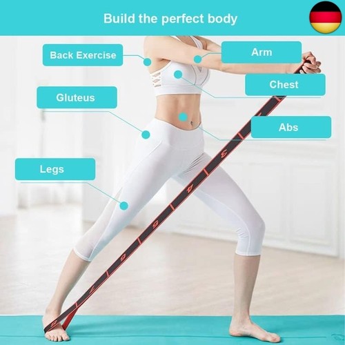 2 Stück Fitnessband mit Schlaufen, Gymnastikband Trainingsband Elastic Band - Bild 5 von 7