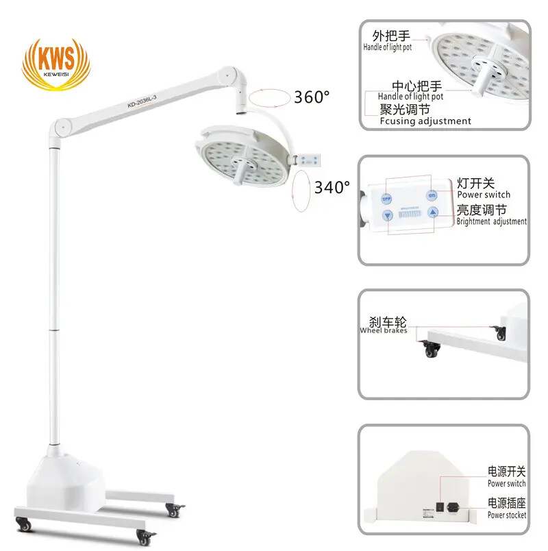 36 Holes 108W LED Mobile Medical Surgical Shadowless Operating Light Veterinary
