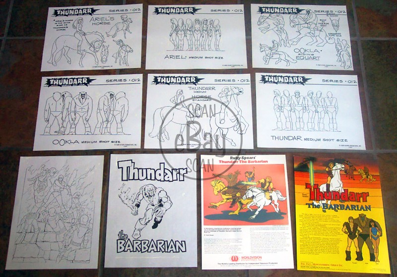 THUNDARR THE BARBARIAN TOON MODEL SHEETS HANNA BARBERA Ruby Spears ARTIST GUIDE