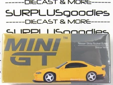 2024 Mini-GT Overseas Ed RHD Yellow NISSAN SILVIA (S15) Rocket Bunny #MGT00643-R