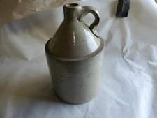 Vintage Unmarked  Cream Colored Stoneware Jug    Good Condition 