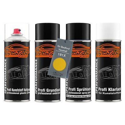 Lack Spraydosen Set Kunststoff für Bedford Vauxhall 181X James Blonde Metallic