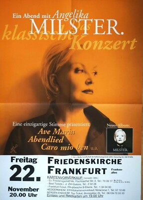 ANGELIKA MILSTER 2002 FRANKFURT - orig.Concert Poster - Plakat - DIN A1  F/U 573