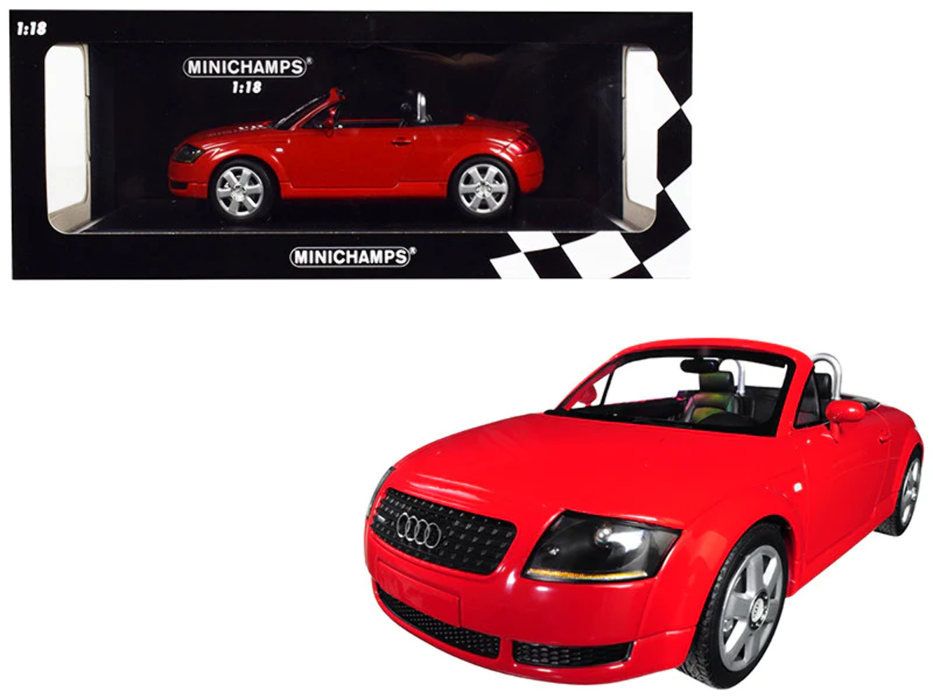 1999 Audi TT Roadster Red Limited Edition to 300 pieces 1/18 Diecast Model Car