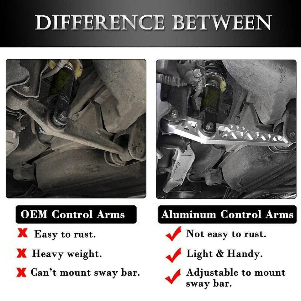 Brazo de control inferior trasero delantero superior trasero inclinable kit para Honda Civic EG 1992-1995 Foto 3 de 4