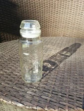 Vintage  Planters Mr. Peanut Clear Glass Jar With Lid 1978