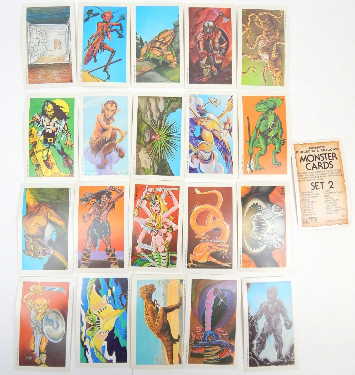 TSR Hobbies 1982 Advanced Dungeons & Dragons Monster Cards Set 2
