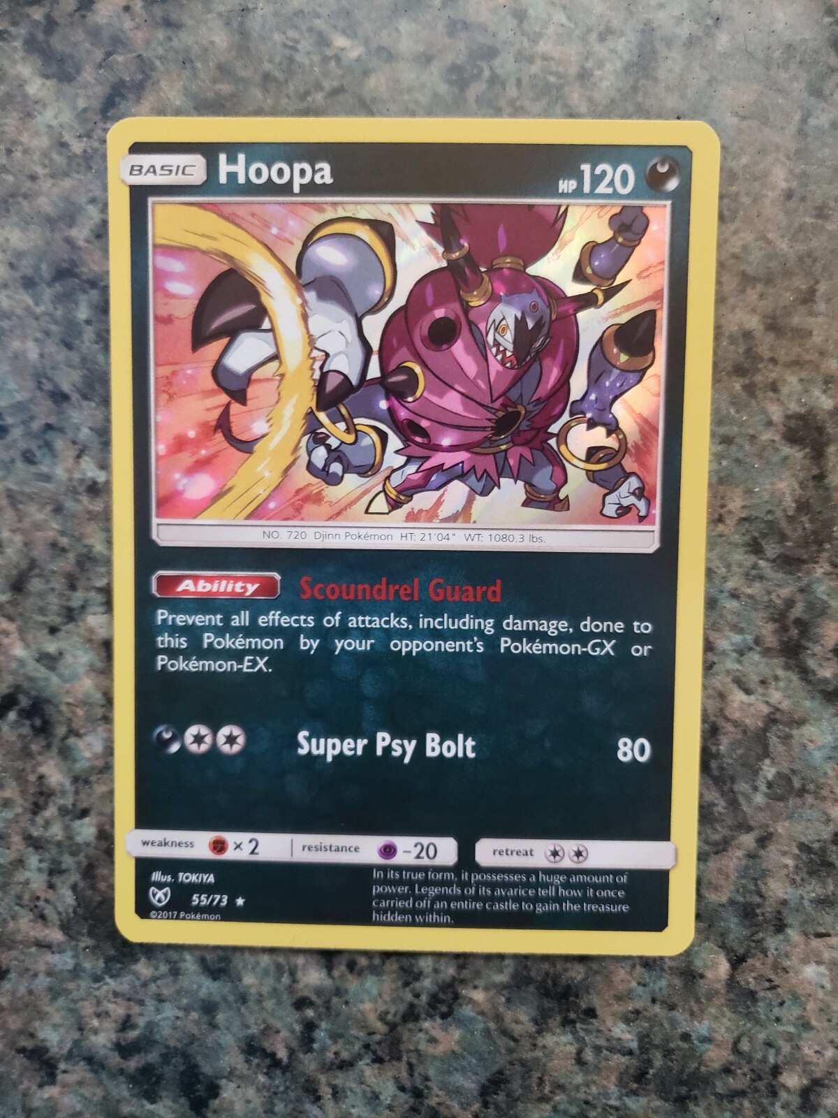 x1 Hoopa - 55/73 - Holo Rare Pokemon Shining Legends M/NM