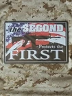 The Second Amendment Protects The First M-16 Rifle Tin Sign Wall Décor Garage 2A