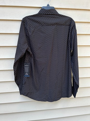 Kenneth Cole New York Slim Fit Button Down Collared Dress Shirt Men's Black SZ S - Picture 3 of 6