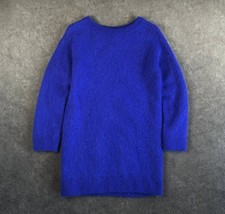 La Maille Sezane Blue Baby Alpaca Blend Knit Jumper Dress Longline Sweater Sz S