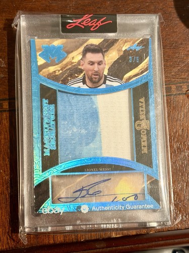 2023 Leaf Magnificence Lionel Messi & Stephen Curry Game Used Patch Auto #3/5