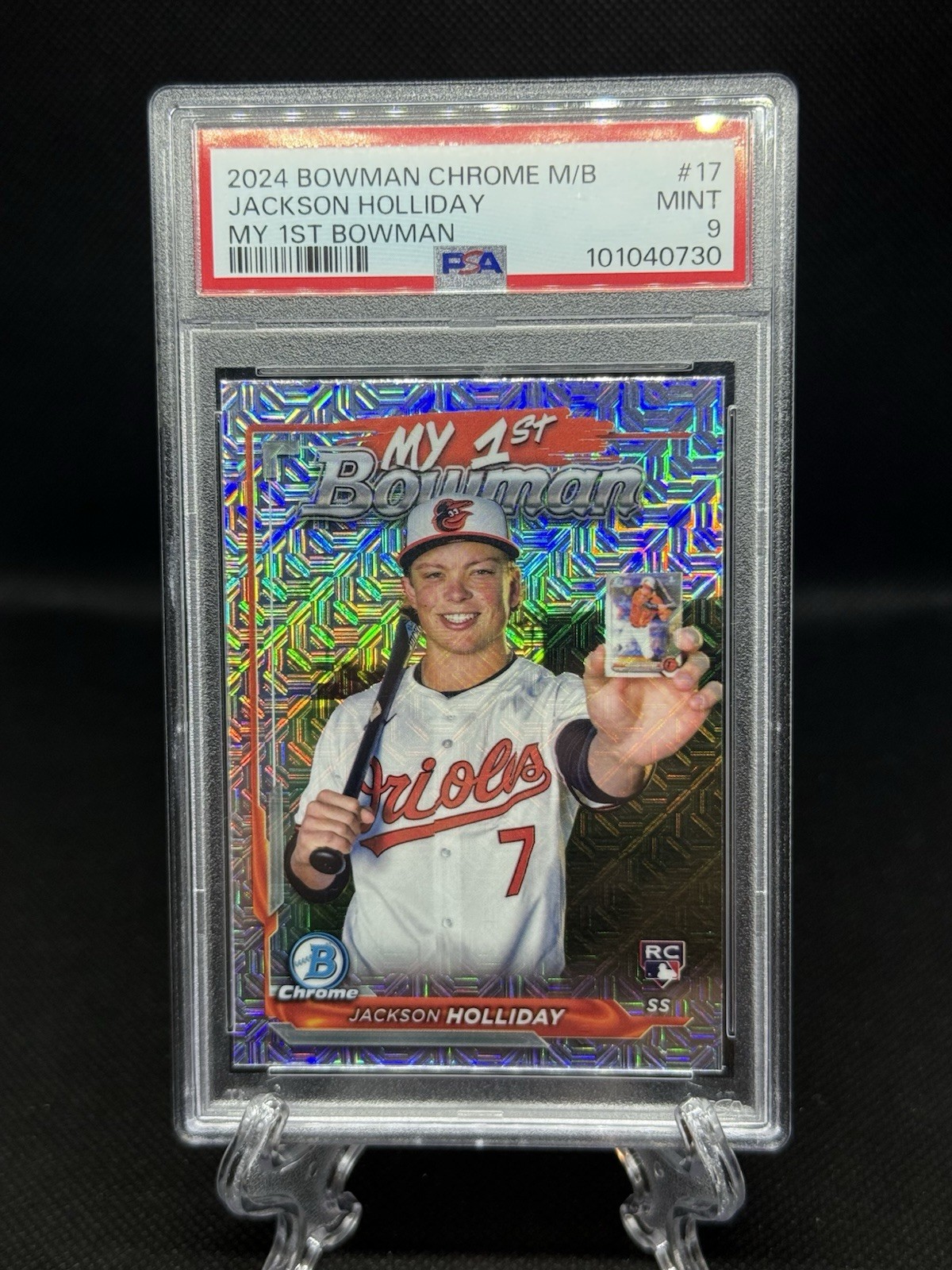 2024 Bowman Chrome Jackson Holliday #M1B-17 My 1st Bowman Mojo PSA 9