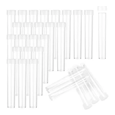 PH PandaHall 100pcs Clear Plastic Tube Bead Containers, Transparent Plastic