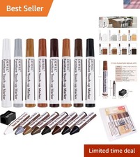 Furniture Touch Up Markers, 17-Piece Wood Repair Kit with Wax Sticks  8 Wood...
