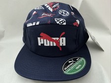 PUMA Baseball Hat Cap Navy/red/white Adjustable Youth Size - Flat Bill NWT